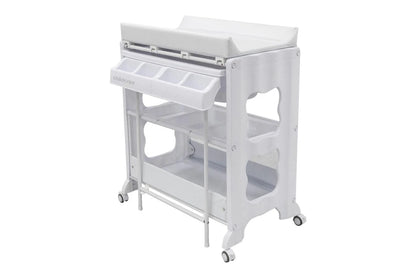 Childcare Montana With Sturdy Steel Frame And Easy Slide-out Bath Feature - White