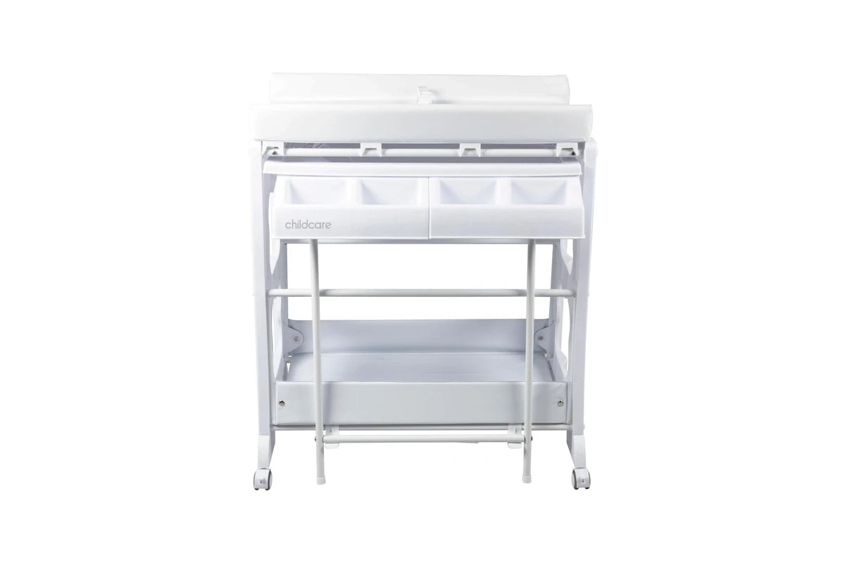 Childcare Montana With Sturdy Steel Frame And Easy Slide-out Bath Feature - White