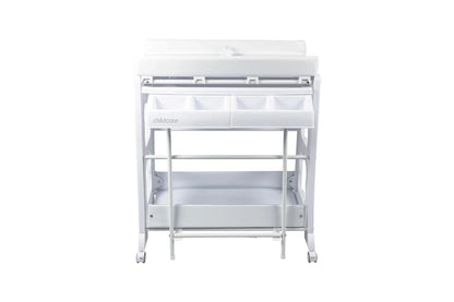 Childcare Montana With Sturdy Steel Frame And Easy Slide-out Bath Feature - White