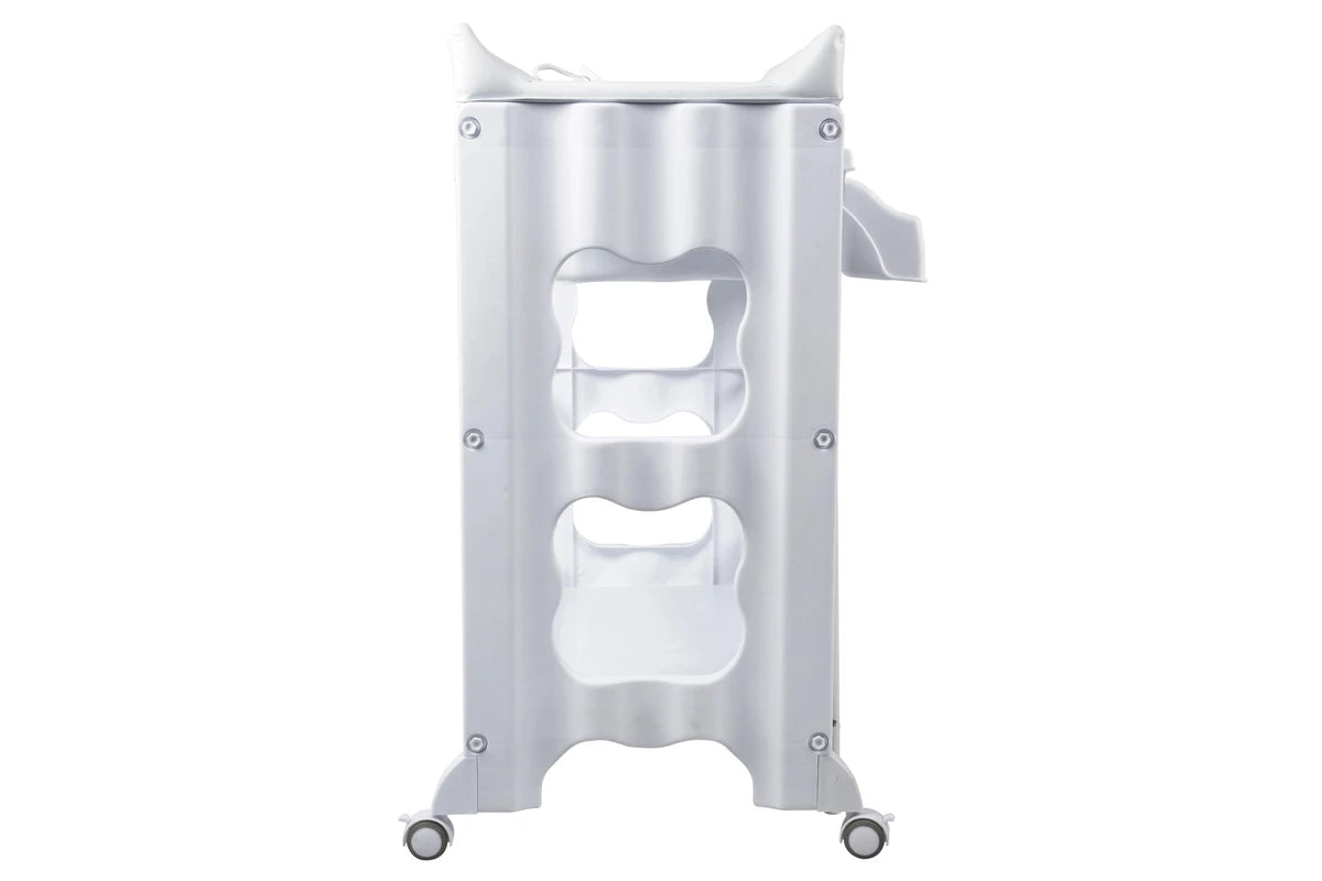 Childcare Montana With Sturdy Steel Frame And Easy Slide-out Bath Feature - White