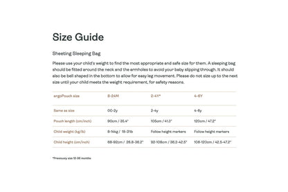 ErgoPouch Sleep Suit Bag TOG 3.5 Baby Infant MULTIPLE SIZES - Breathable Willow