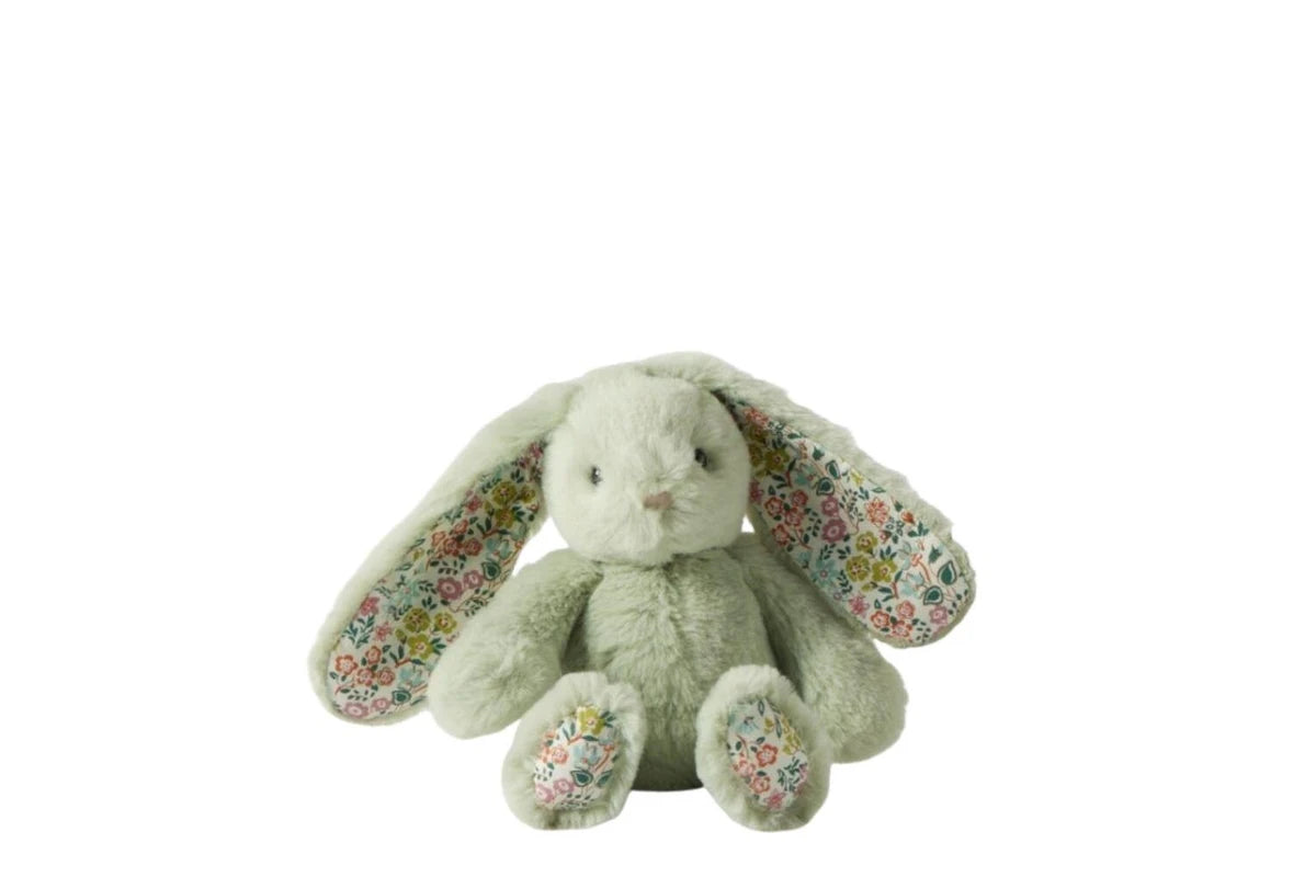 Floral Bunny Rattle Small - Jiggle & Giggle - 4 COLOURS
