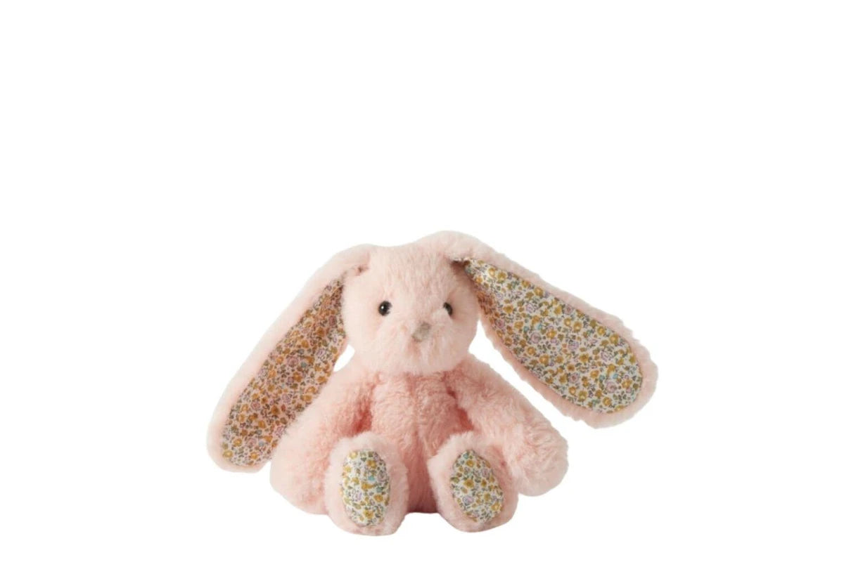 Floral Bunny Rattle Small - Jiggle & Giggle - 4 COLOURS