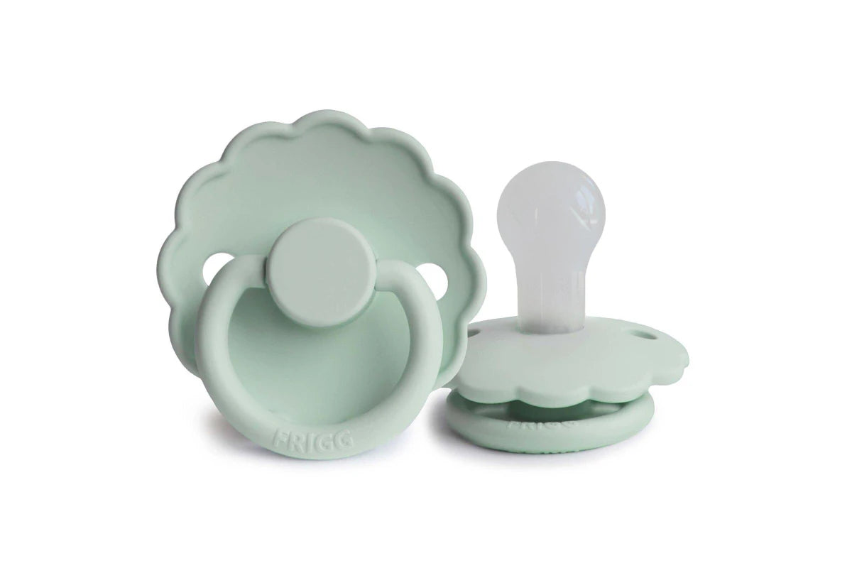 Frigg Daisy Silicone Pacifier 2 Pack - Sea Foam (6-18 months)