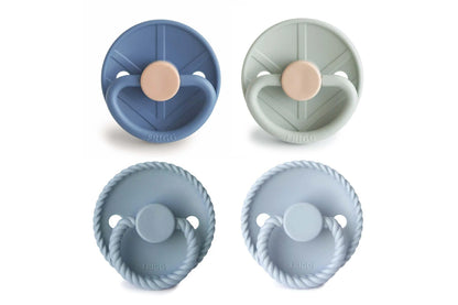 Frigg Latex Pacifiers 4 Pack - Skyline Serenity (0-6 months)