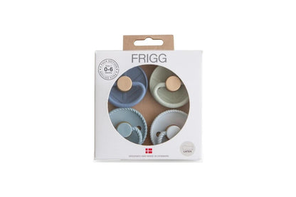 Frigg Latex Pacifiers 4 Pack - Skyline Serenity (0-6 months)