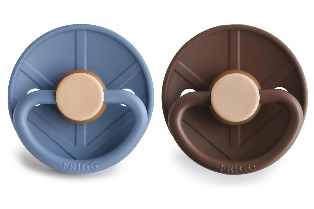 Frigg Little Viking Natural Rubber Latex Pacifier 2 Pack - Harald/Bjorn (6-18 months)