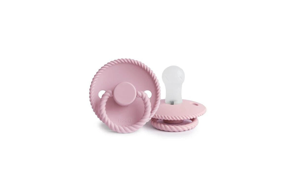 Frigg Rope Silicone Pacifier 2 Pack - Baby Pink (0-6 months)