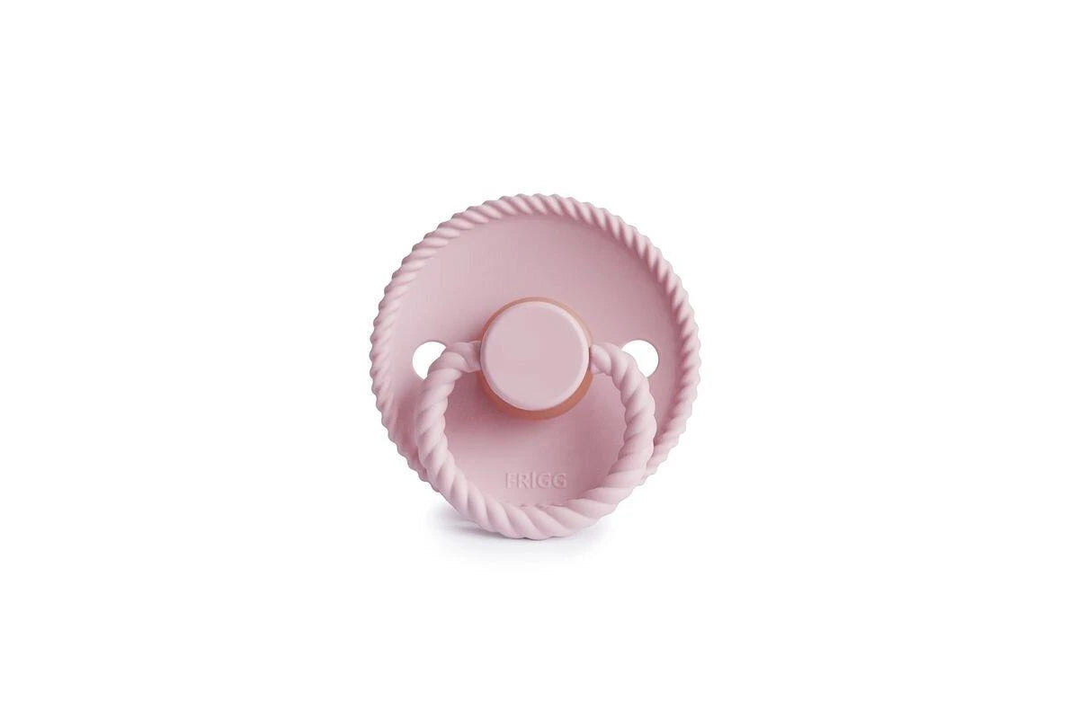 Frigg Rope Silicone Pacifier 2 Pack - Baby Pink (0-6 months)