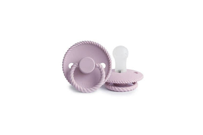 Frigg Rope Silicone Pacifier 2 Pack - Soft Lilac (6-18 months)