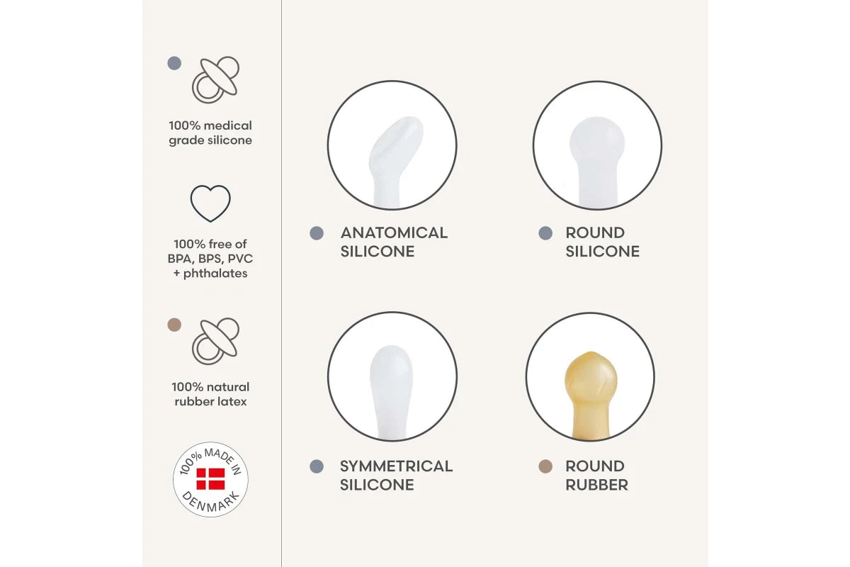 Frigg Silicone Pacifiers 6 Pack - Cinnamon Charm (0-6 months)