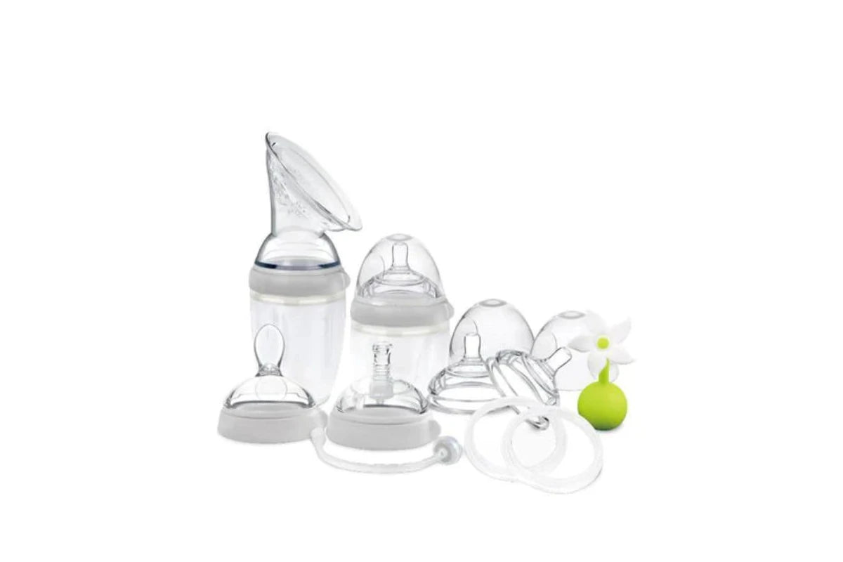 Haakaa Generation 3 Silicone Breast Pump and Bottle Premium Pack - Grey
