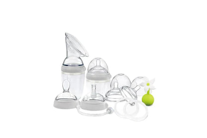Haakaa Generation 3 Silicone Breast Pump and Bottle Premium Pack - Grey
