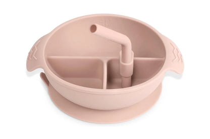 Haakaa Silicone Divided Suction Bowl - Blush & Suva Grey