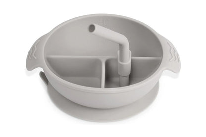 Haakaa Silicone Divided Suction Bowl - Blush & Suva Grey