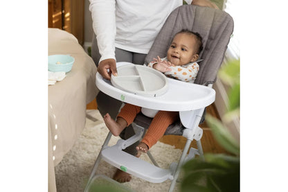 Ingenuity Sun Valley Compact Folding Baby Infant High Chair Seat Grey 6m+