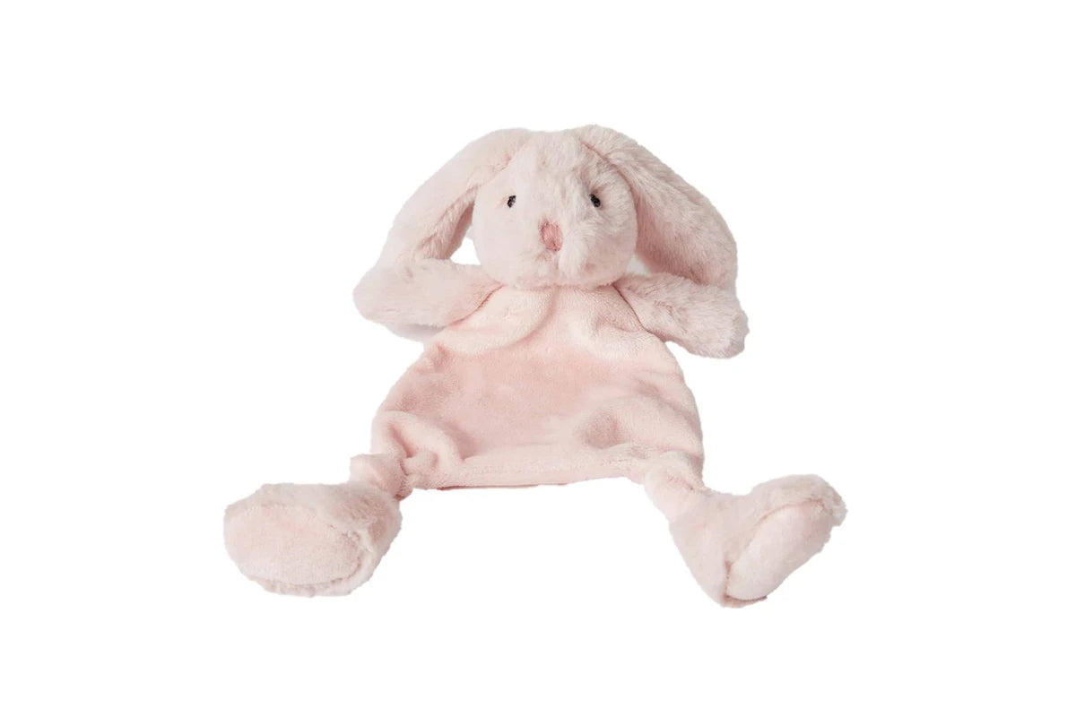 Jiggle & Giggle 33cm Bunny Comforter Teething Blanket Plush Toy Baby 0m+ Pink