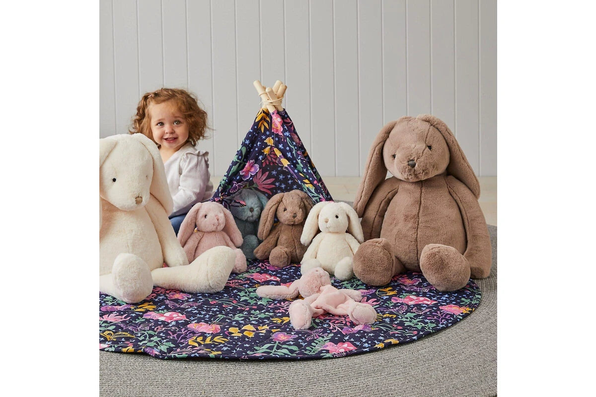 Jiggle & Giggle 33cm Bunny Comforter Teething Blanket Plush Toy Baby 0m+ Pink