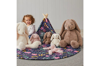 Jiggle & Giggle 33cm Bunny Comforter Teething Blanket Plush Toy Baby 0m+ Pink