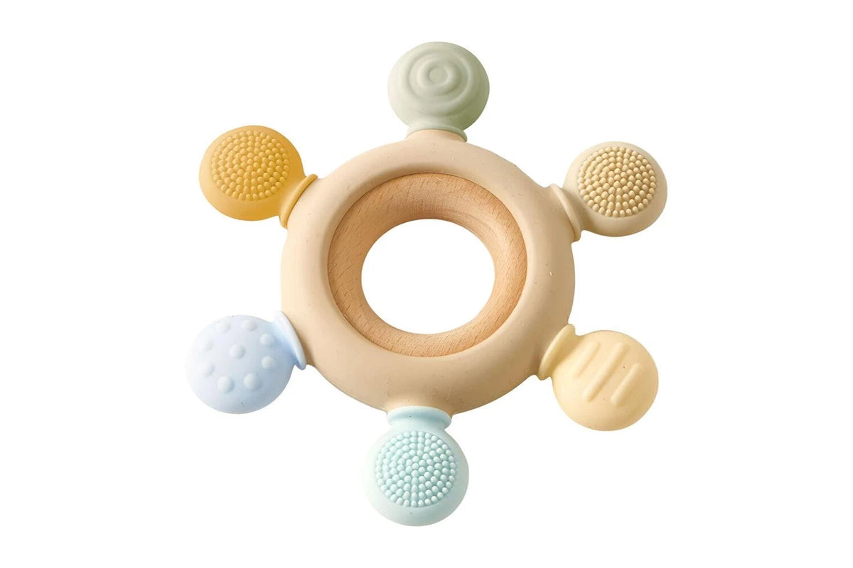 Jiggle & Giggle Silicone Sensory Baby Teether Teething Toy BPA Free Kai