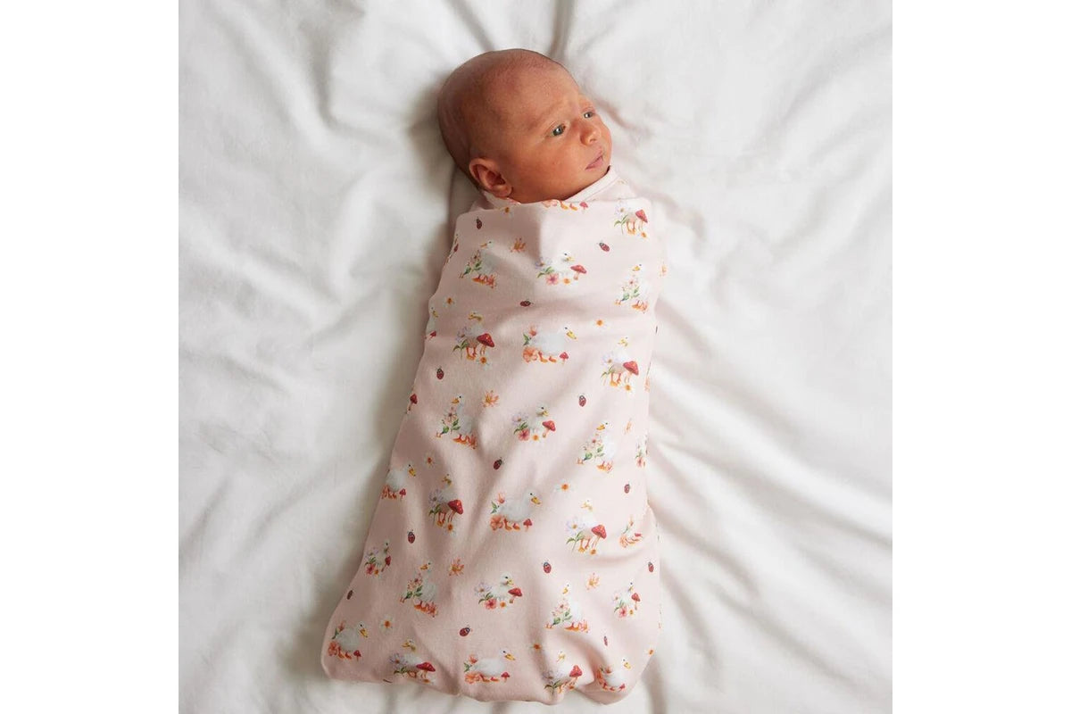 Jiggle & Giggle Toddler Waddling Around Jersey Wrap 100% Cotton Pink