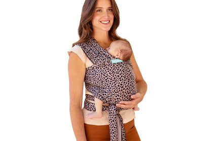 Moby Classic Wrap Baby Newborn Cotton Fabric Body Travel Carrier Leopard