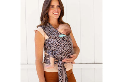 Moby Classic Wrap Baby Newborn Cotton Fabric Body Travel Carrier Leopard