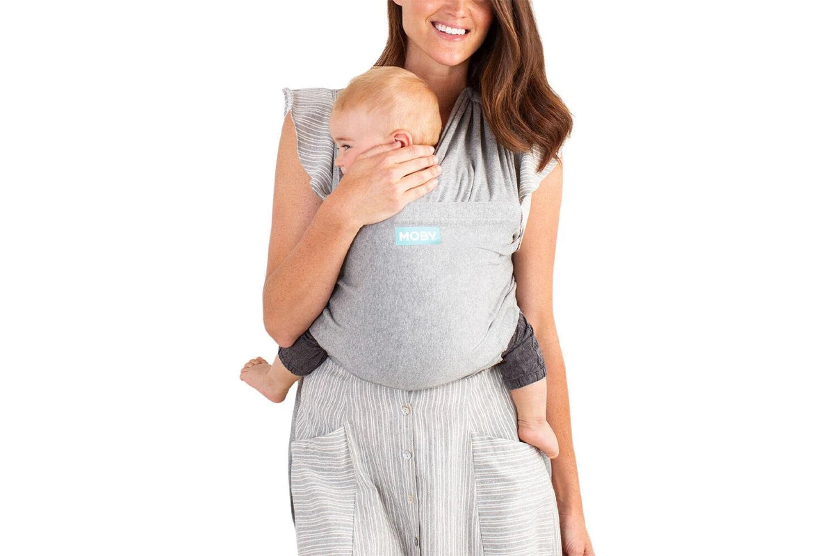 Moby Fit One Size Baby Newborn/Toddler Carrier Up to 13.6kg Grey