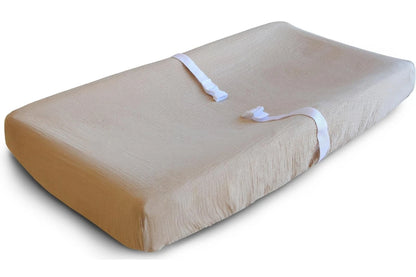 Mushie Changing Pad Cover - Pale Taupe