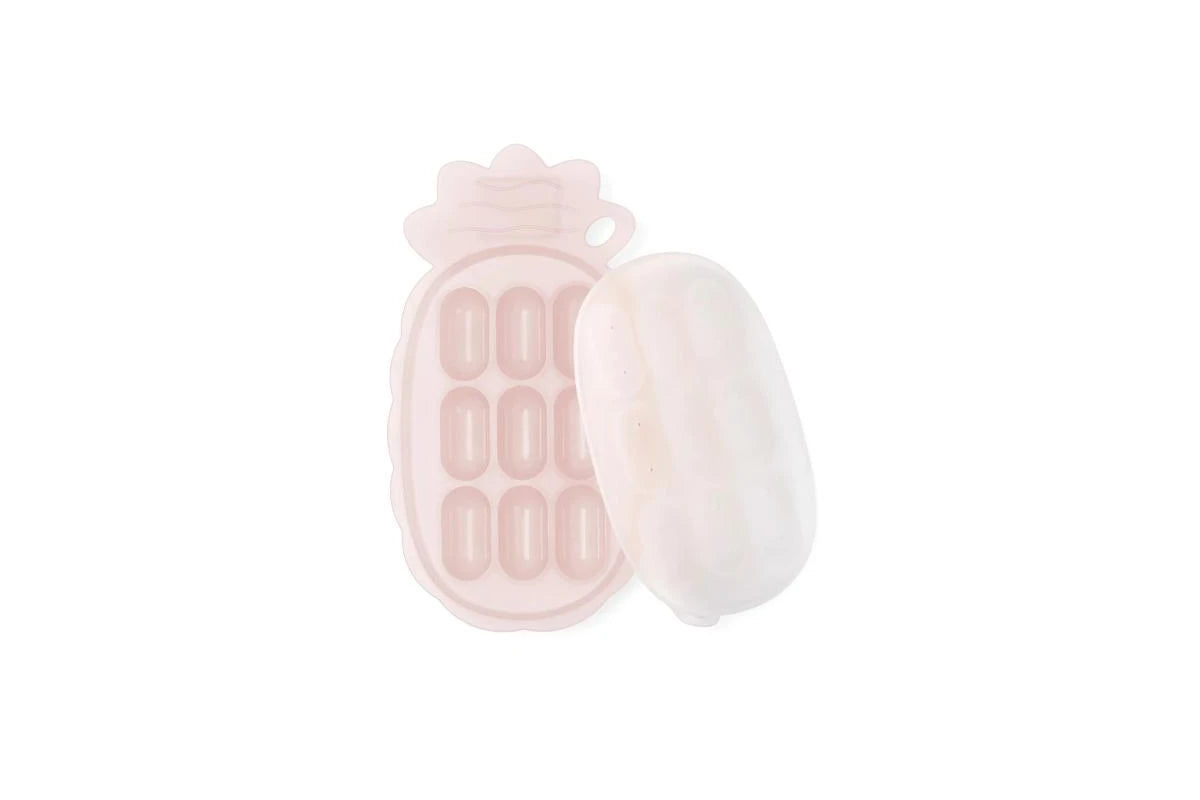 Haakaa Pineapple Silicone Nibble Tray - Blush, Peagreen, Banana (with Label Slot)