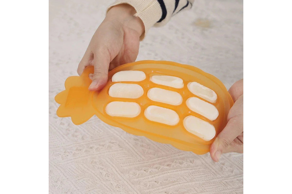 Haakaa Pineapple Silicone Nibble Tray - Blush, Peagreen, Banana (with Label Slot)