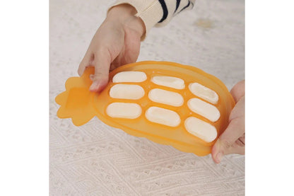 Haakaa Pineapple Silicone Nibble Tray - Blush, Peagreen, Banana (with Label Slot)