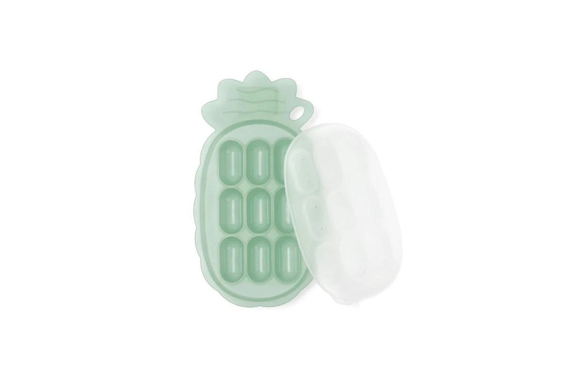 Haakaa Pineapple Silicone Nibble Tray - Blush, Peagreen, Banana (with Label Slot)