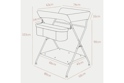 Toddly FlexiStation Baby Changing Table Adjustable & Foldable for Maximum Comfort