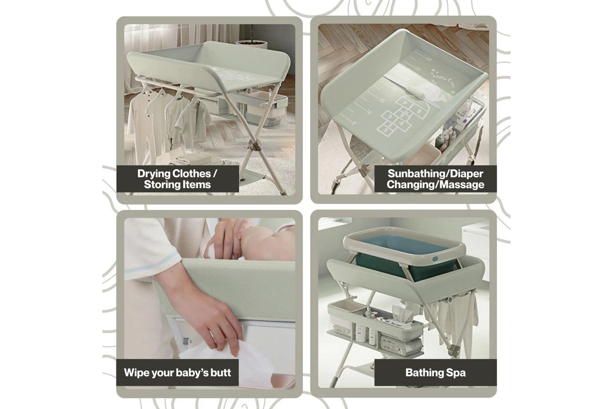 Toddly FlexiStation Baby Changing Table Adjustable & Foldable for Maximum Comfort