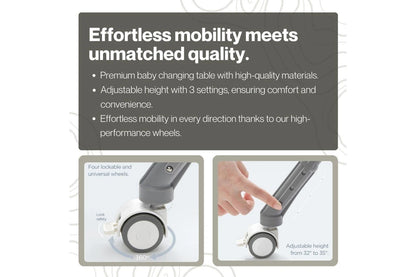 Toddly FlexiStation Baby Changing Table Adjustable & Foldable for Maximum Comfort