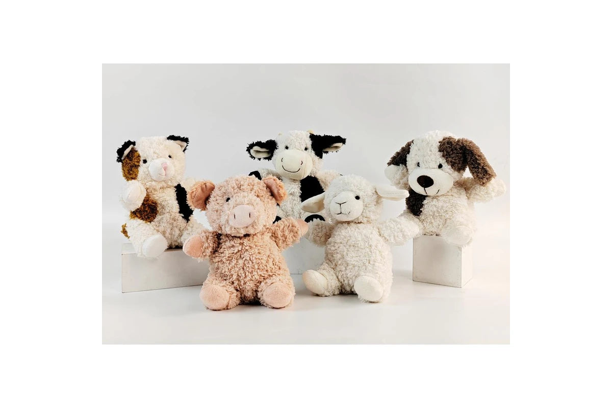Urban Curly Dog 18cm Soft Toy Kids Children Animal Fun Play Plush White & Brown