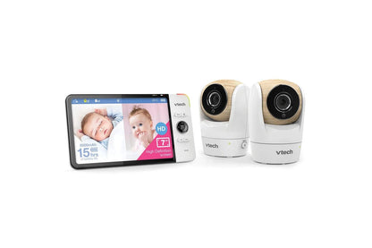 VTech BM7750HD 18cm HD Pan Tilt 2- Camera Full Colour Baby Monitor Video & Audio