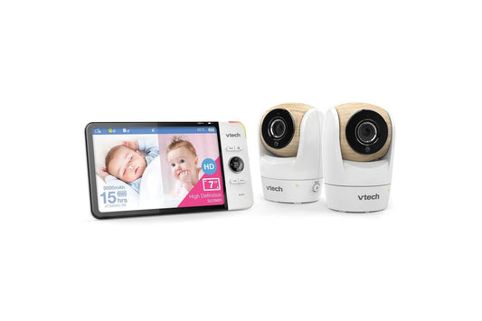 VTech BM7750HD 18cm HD Pan Tilt 2- Camera Full Colour Baby Monitor Video & Audio