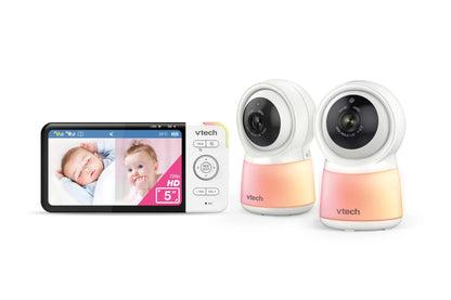VTech RM5754HDV2 5 Inch 2-Camera Smart HD Video Baby Monitor with Remote Access