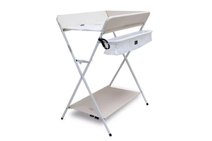 Valco Baby Change Table Folding Compact With Removable Mat Safety Harness Ivory