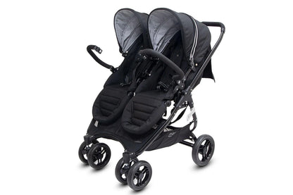 Valco Baby Snap Ultra Duo Foldable Pram Adjustable Seat Newborn Twin Coal Black