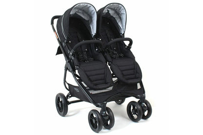 Valco Baby Snap Ultra Duo Foldable Pram Adjustable Seat Newborn Twin Coal Black