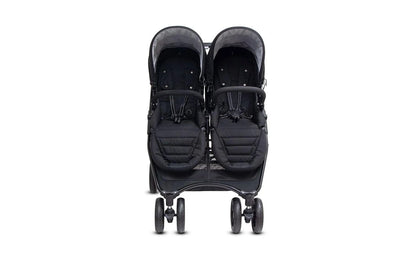 Valco Baby Snap Ultra Duo Foldable Pram Adjustable Seat Newborn Twin Coal Black