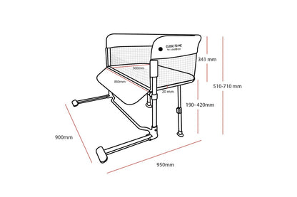 VeeBee 95cm Close To Me Co-Sleeper Bassinet 0-5m Baby Newborn Folding Adjustable