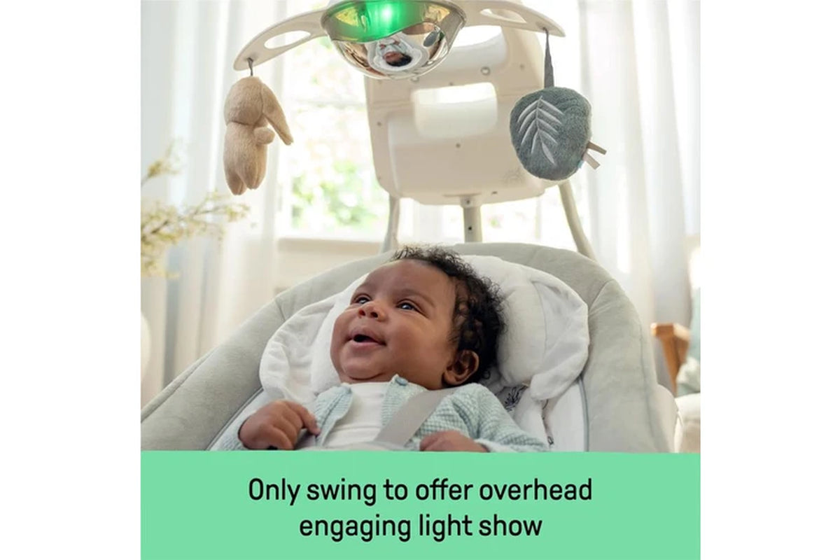 Ingenuity InLighten Baby/Newborn Soothing Swing And Rocker - Remy White/Grey 0m+